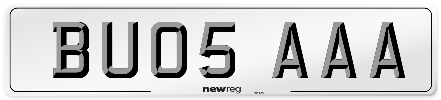 BU05 AAA Number Plate from New Reg